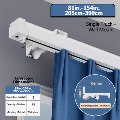 Single Track Wall Mount 81-154in./205-390cm