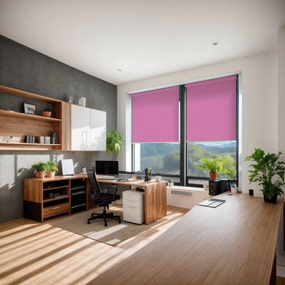 A112 Basic No Drill Waterproof Blackout Roller Shades with Large Tube (38mm)