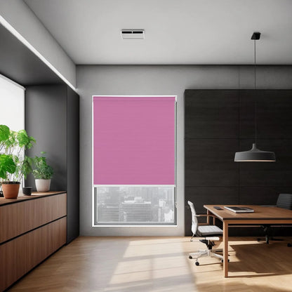 A112 Basic No Drill Waterproof Blackout Roller Shades with Small Tube (28mm)