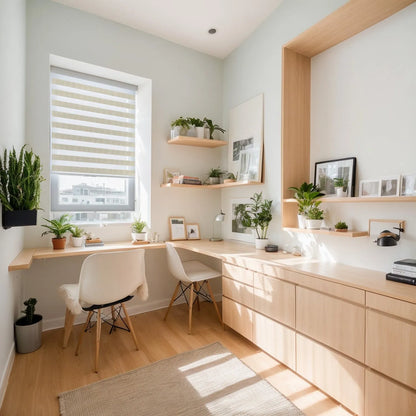 A203 Forest No Drill Light Filtering Zebra Shades