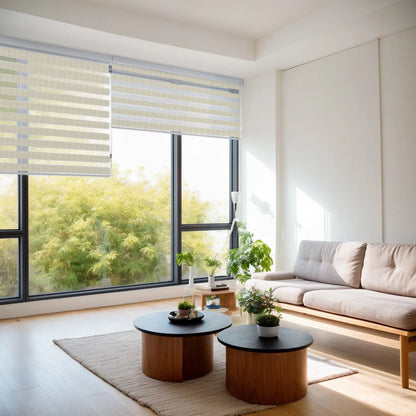 A203 Forest No Drill Light Filtering Zebra Shades