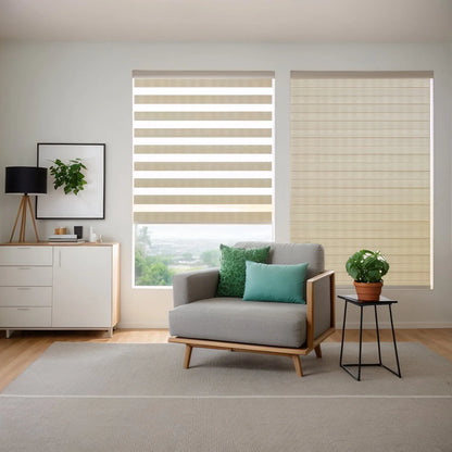 A203 Forest No Drill Light Filtering Zebra Shades