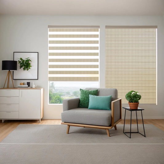 A203 Forest No Drill Light Filtering Zebra Shades