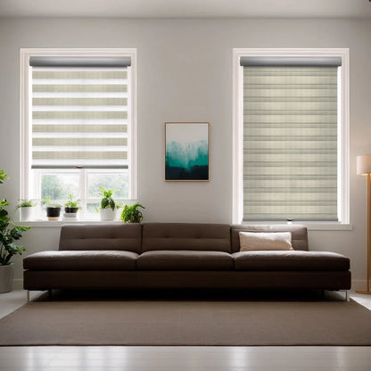 A203 Forest No Drill Light Filtering Zebra Shades