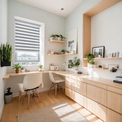 A203 Forest No Drill Light Filtering Zebra Shades