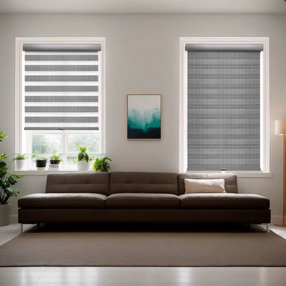 A203 Forest No Drill Light Filtering Zebra Shades