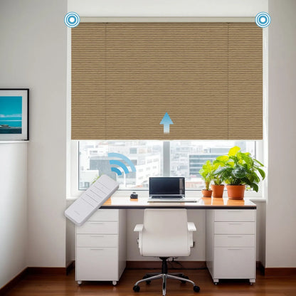 B221 Motorized Wood Grain Aluminum Venetian Blinds