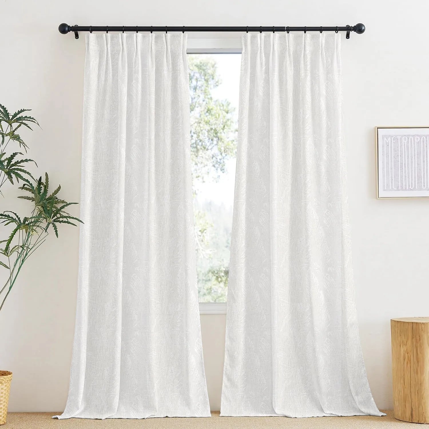 White Palm Leaf Pattern