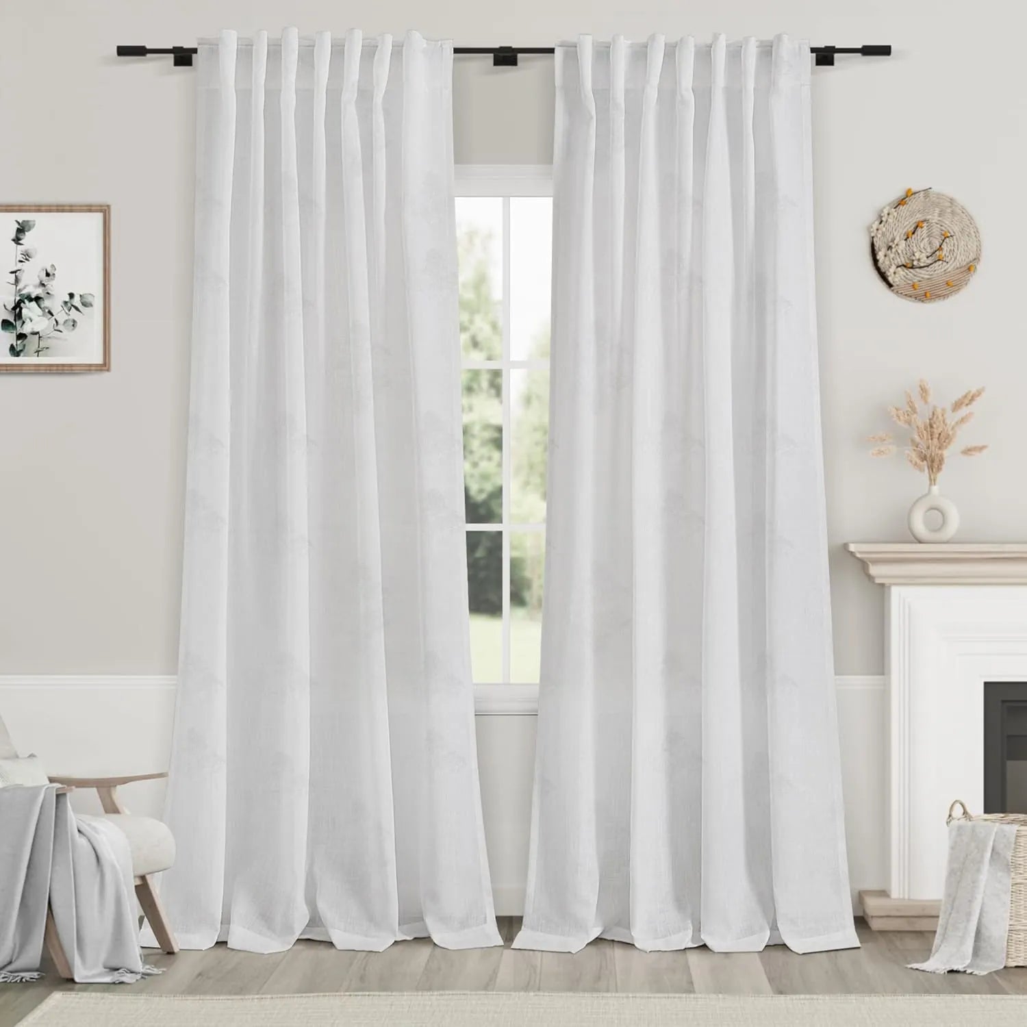 White Lakeside View Pattern