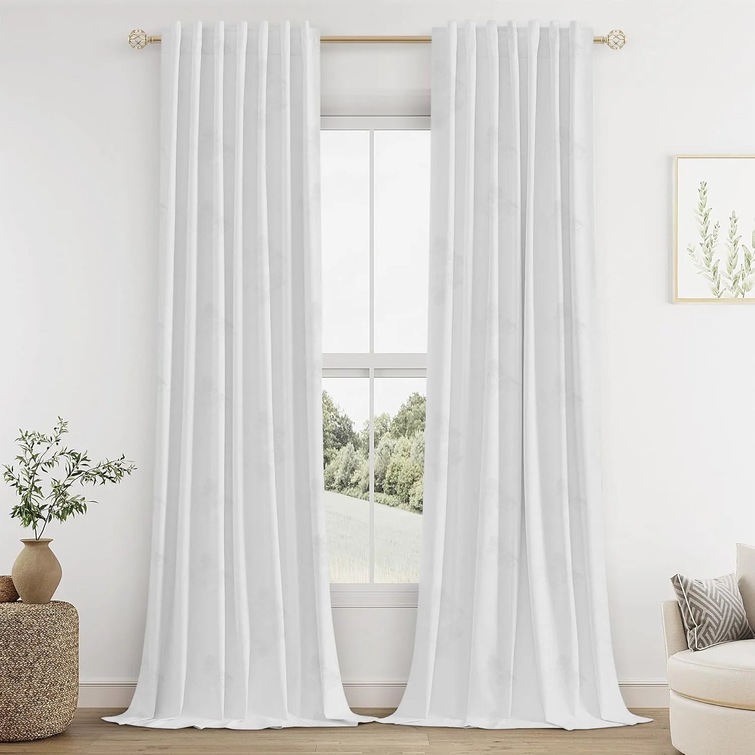 White Lakeside View Pattern