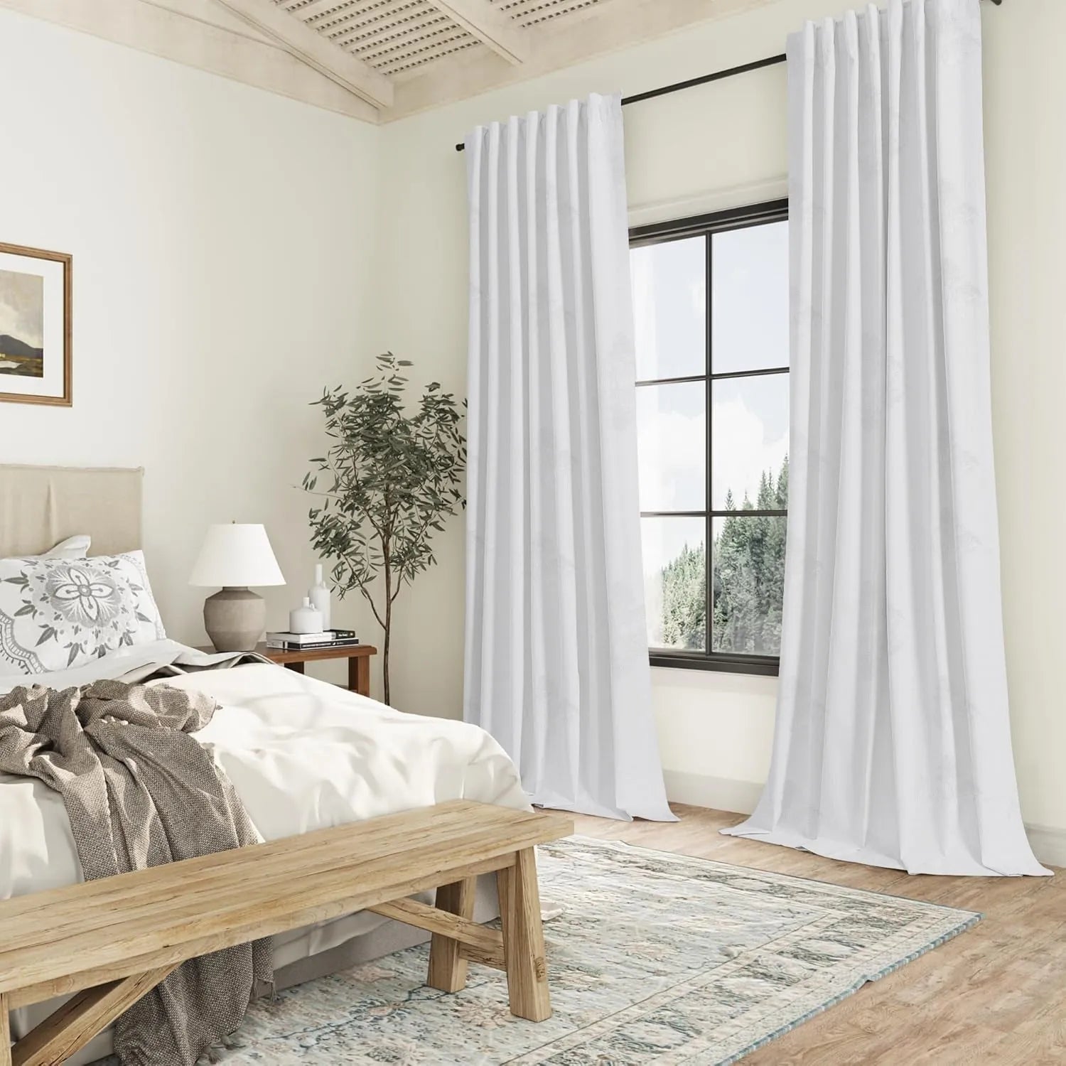 White Lakeside View Pattern