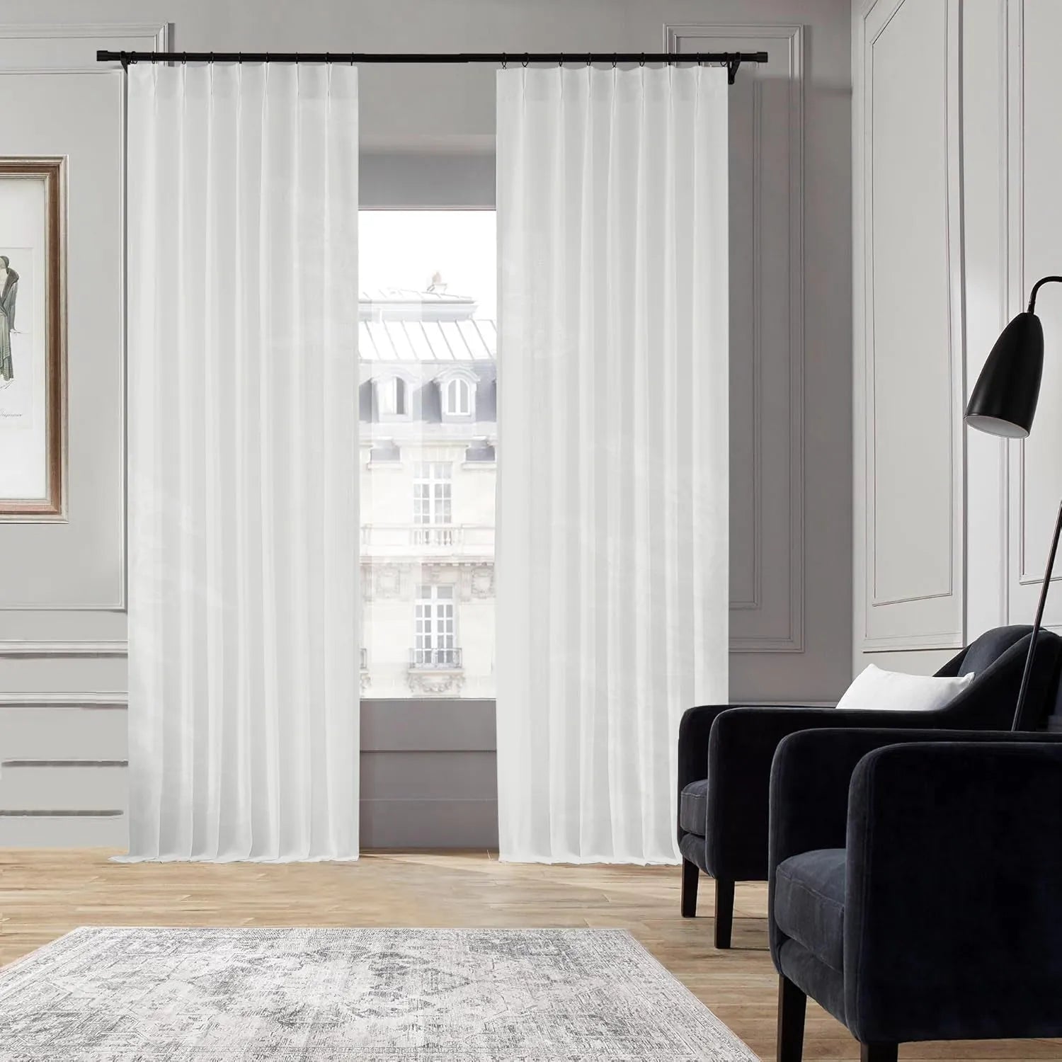 White Lakeside View Pattern