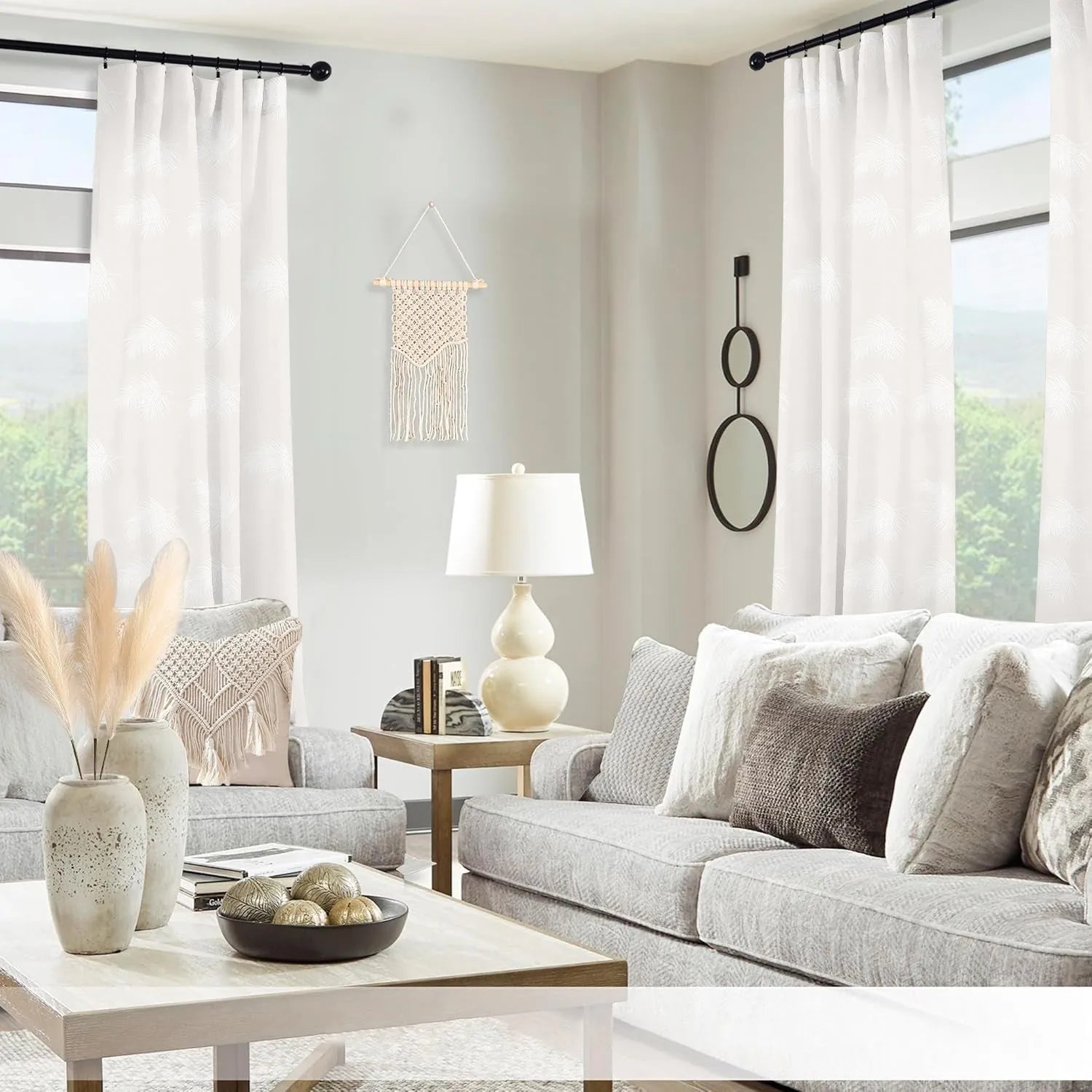 White Coconut Leaf Pattern