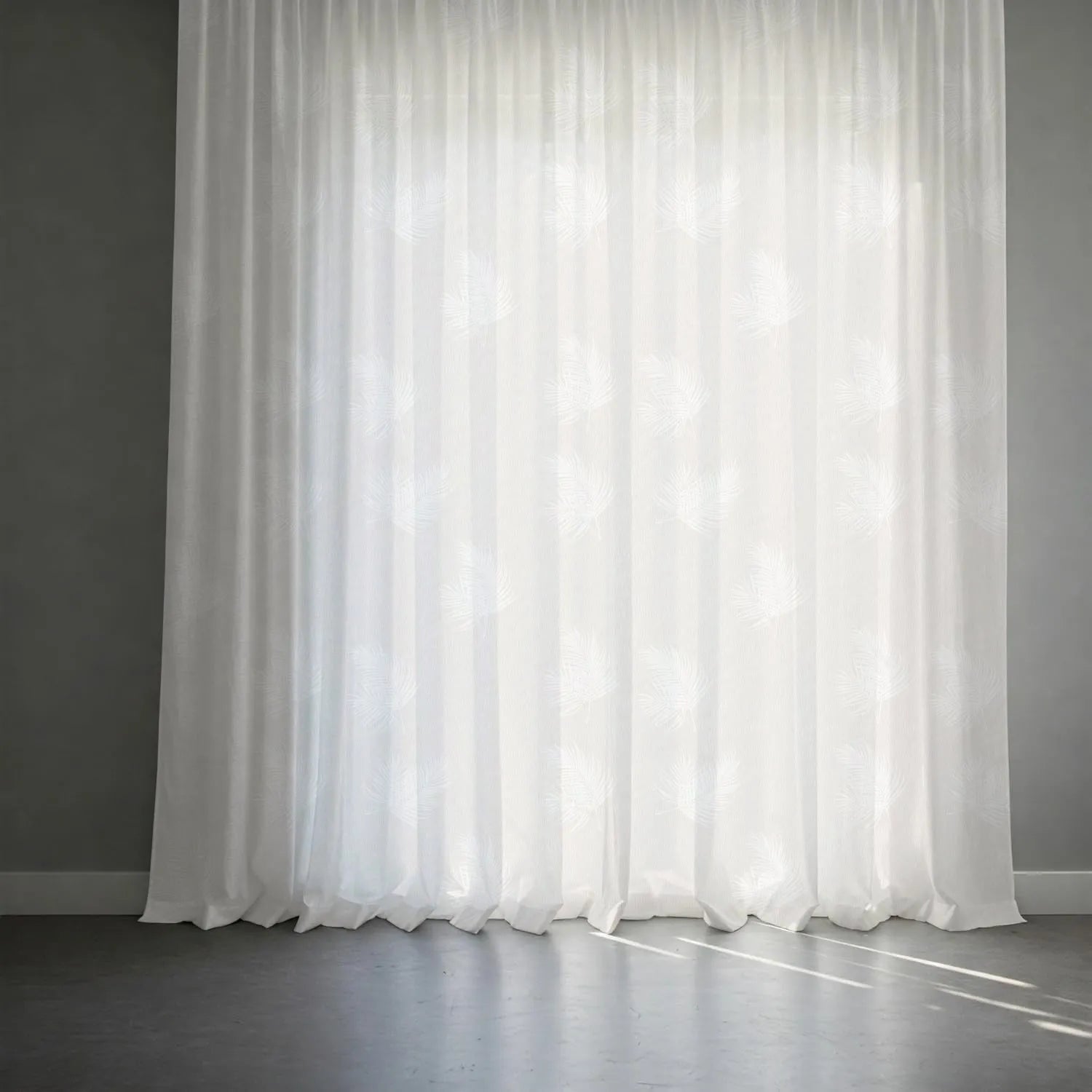 White Coconut Leaf Pattern