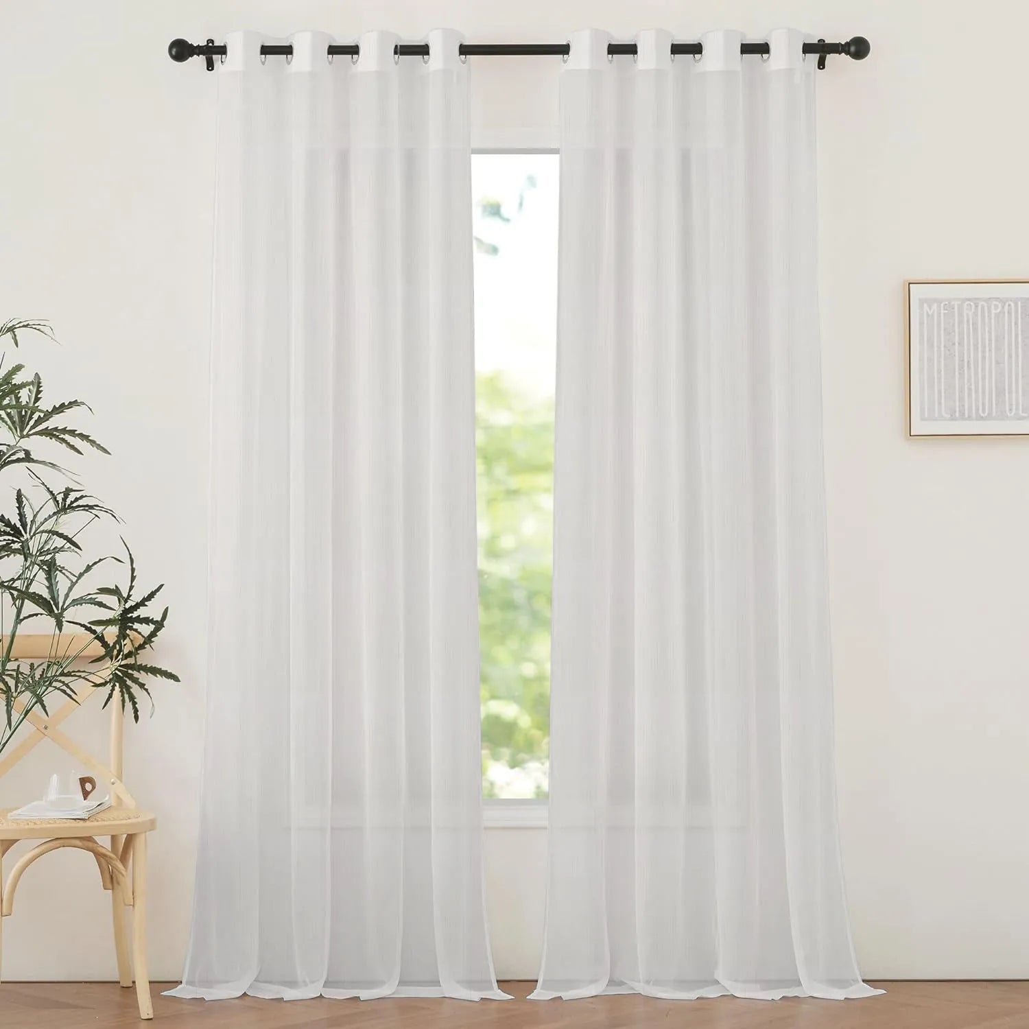 White Vertical Striped