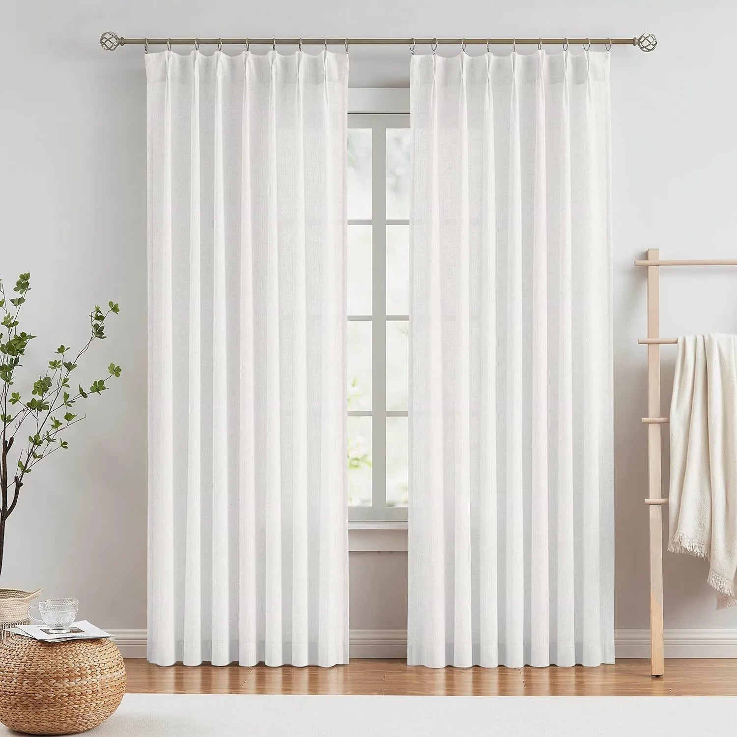 White Vertical Striped