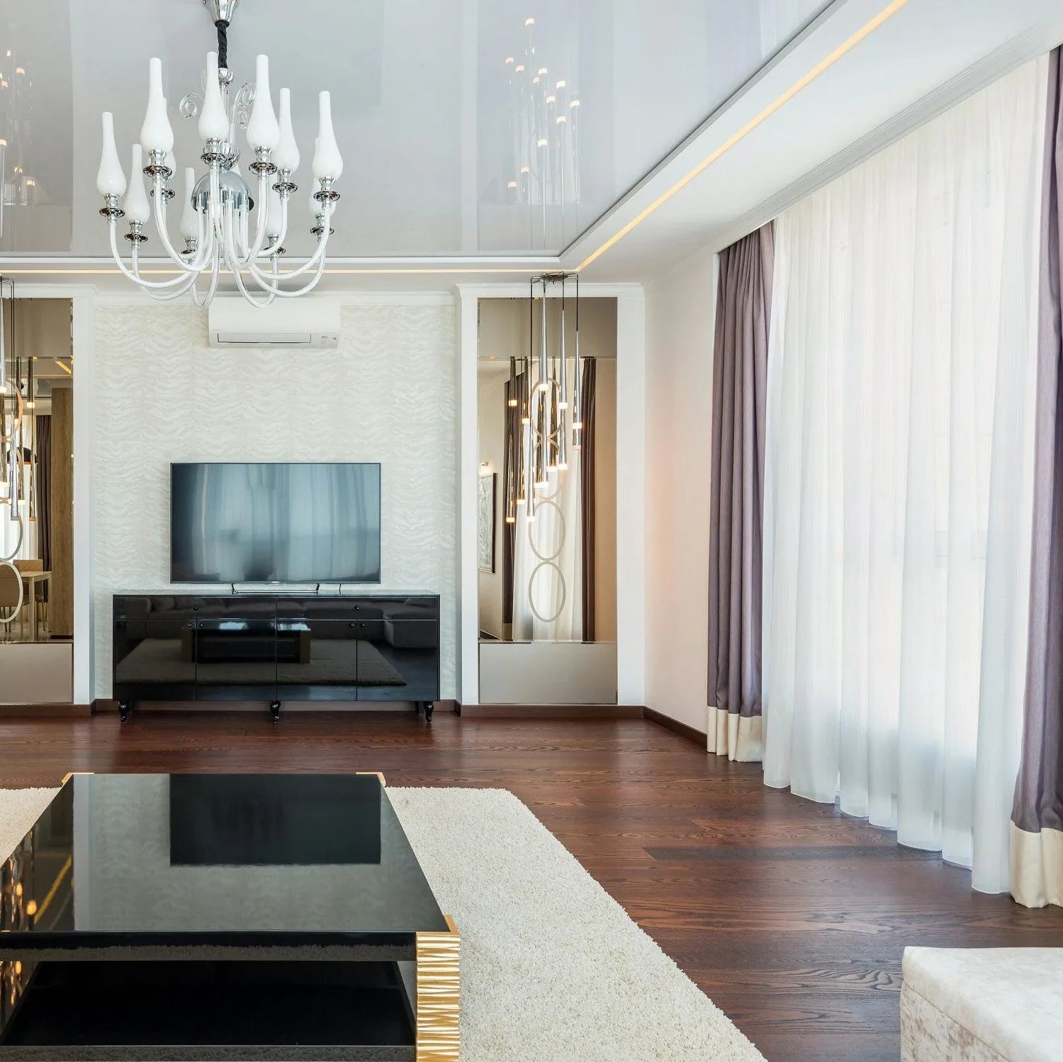 White Vertical Striped