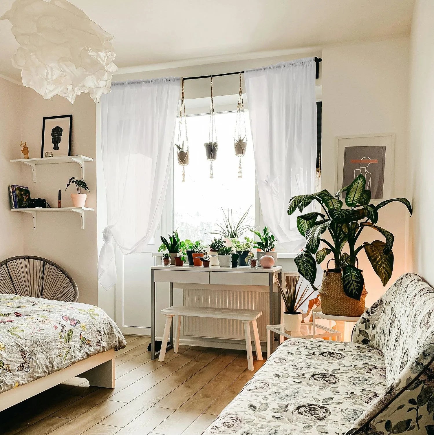 White Vertical Striped