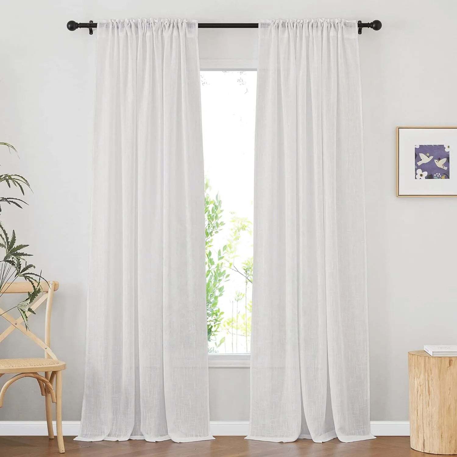 White Vertical Striped