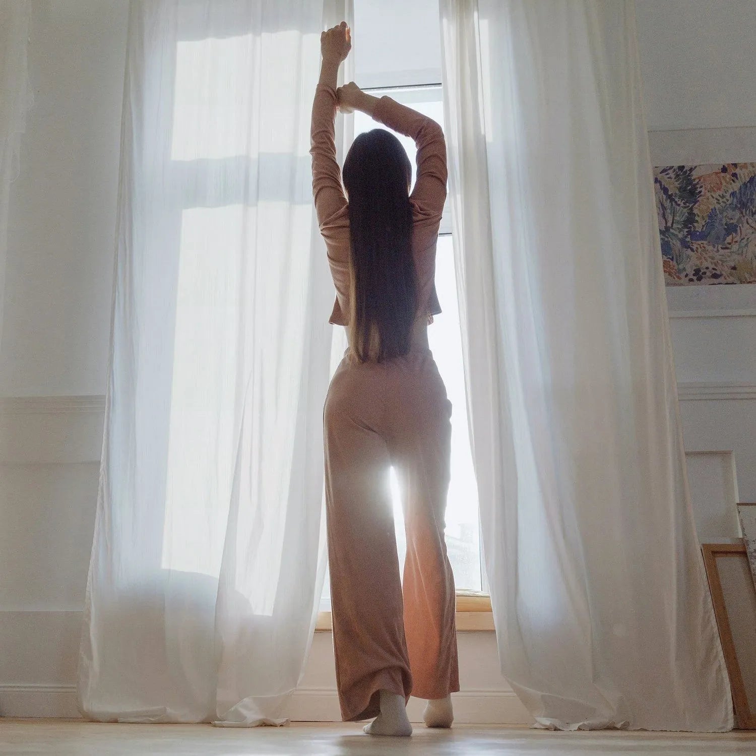 White Vertical Striped