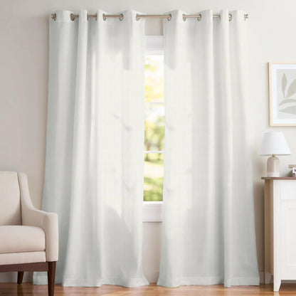 Off White Twill Striped