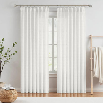 Off White Twill Striped