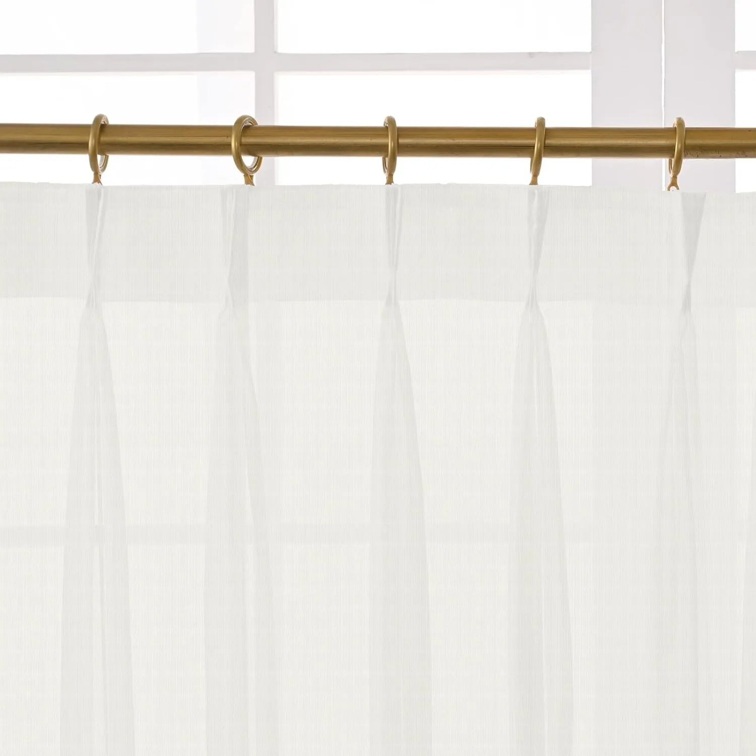 Off White Twill Striped