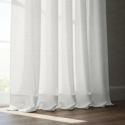 Off White Twill Striped