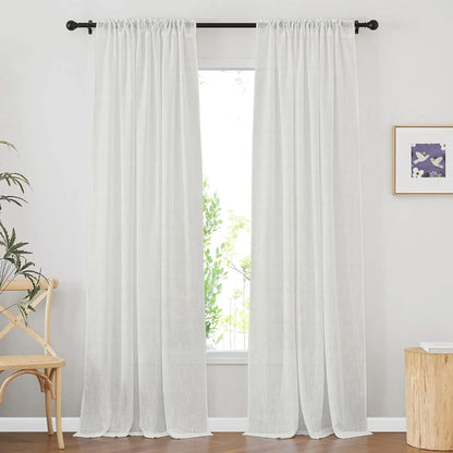 Off White Twill Striped