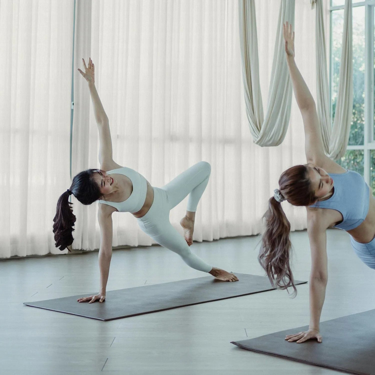 Off White Twill Striped