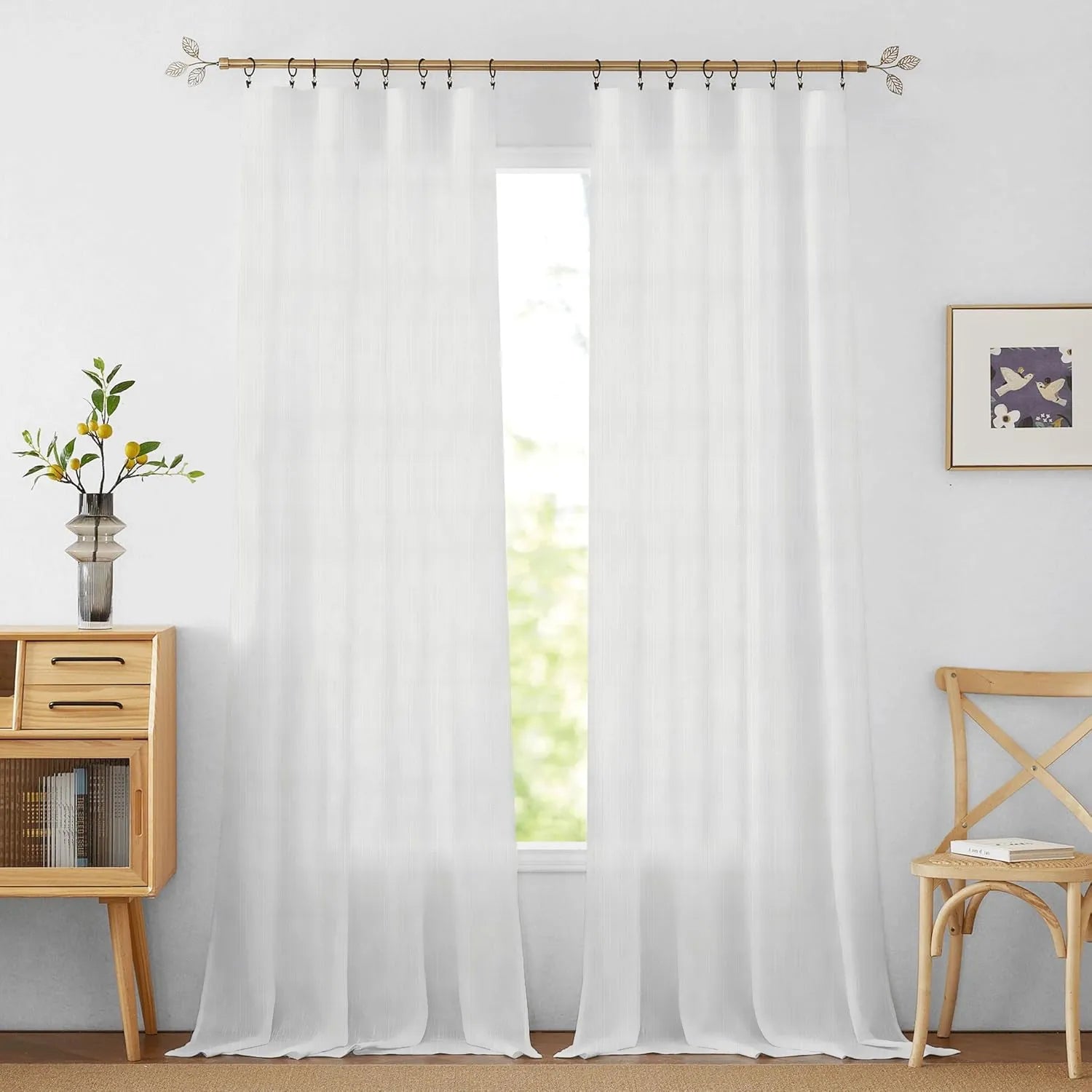 White Vertical Striped