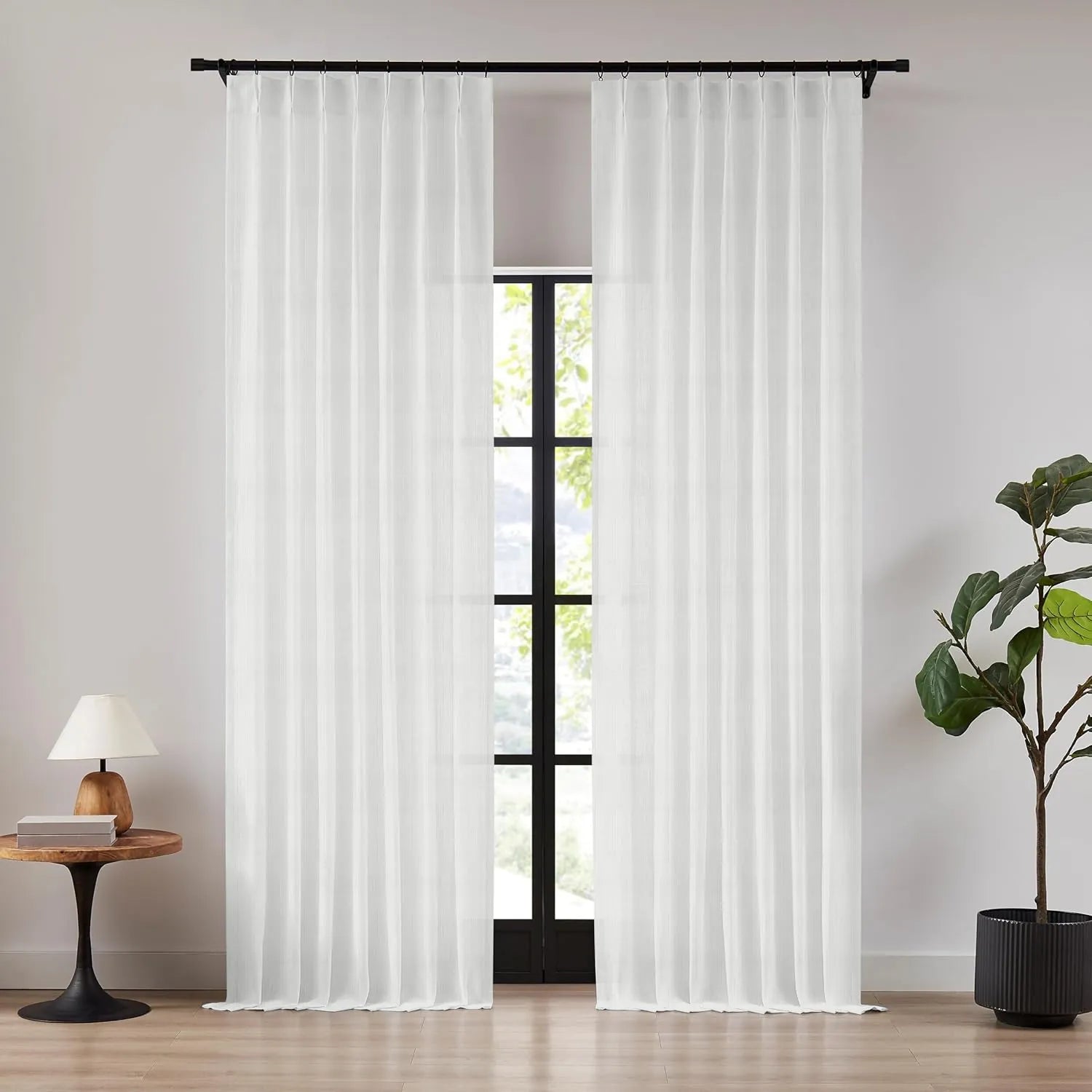 White Vertical Striped