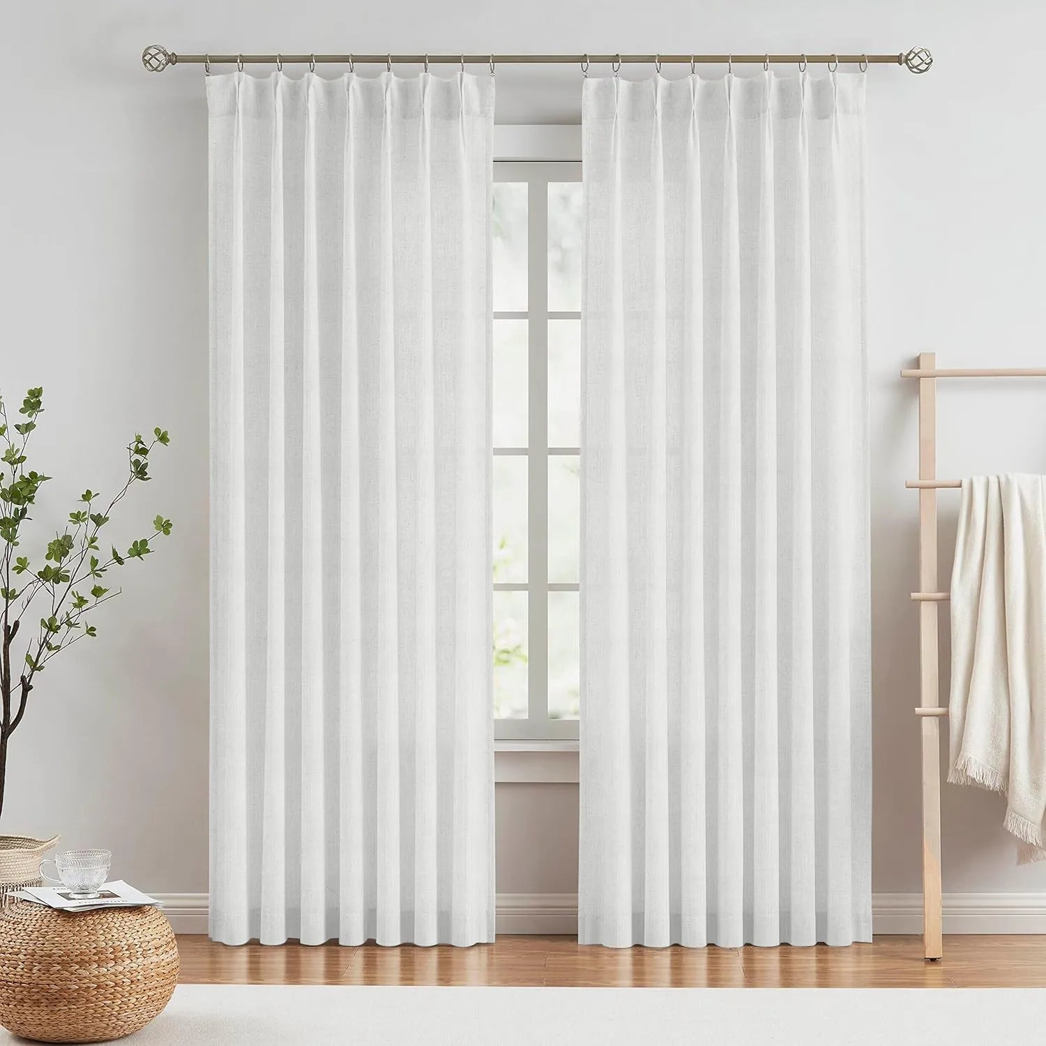 White Vertical Striped