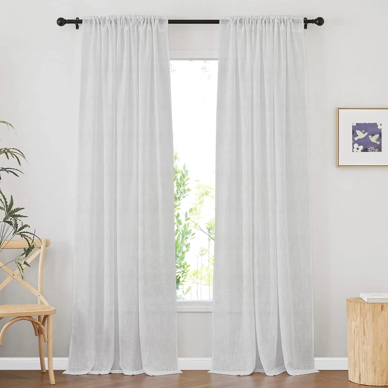 White Vertical Striped