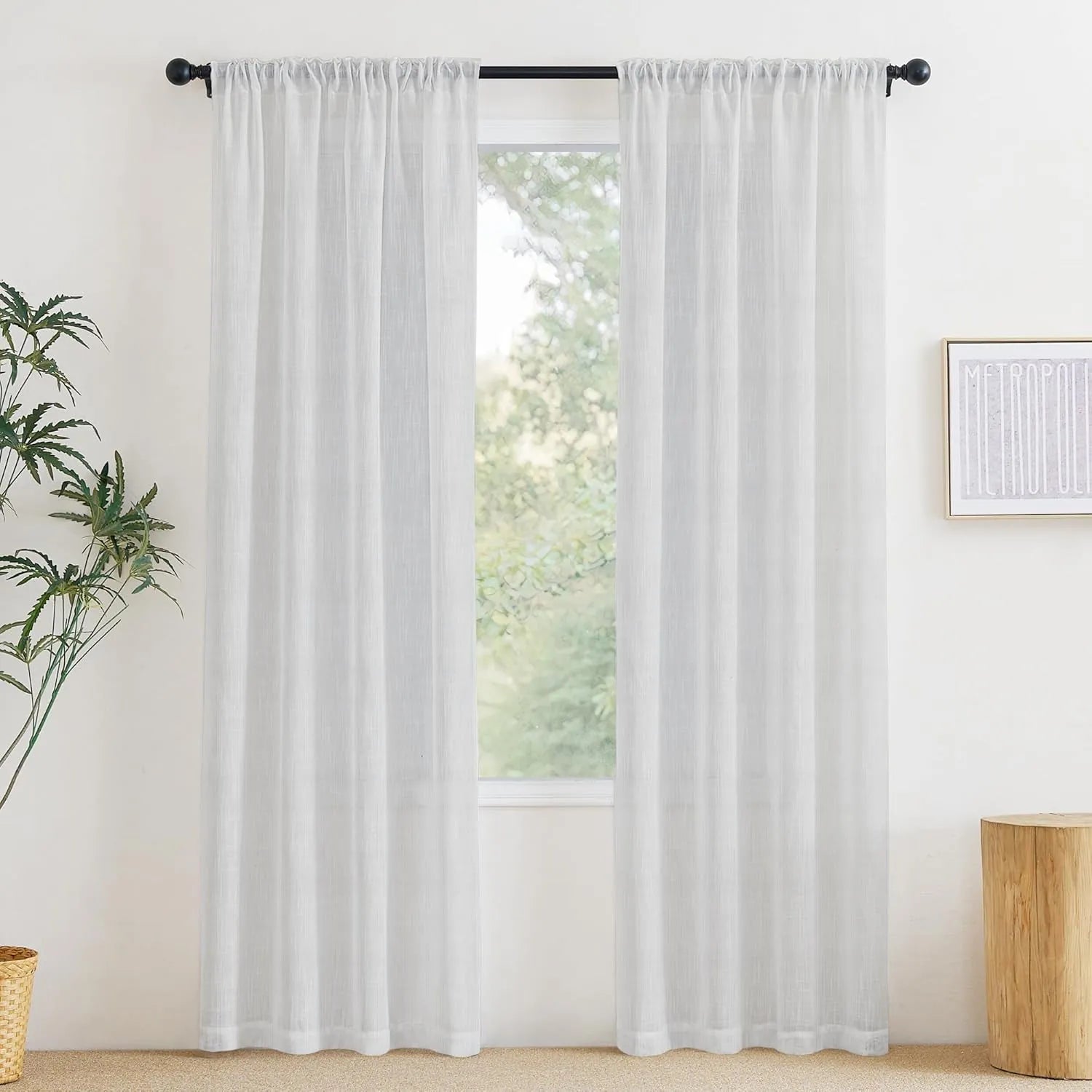 White Vertical Striped