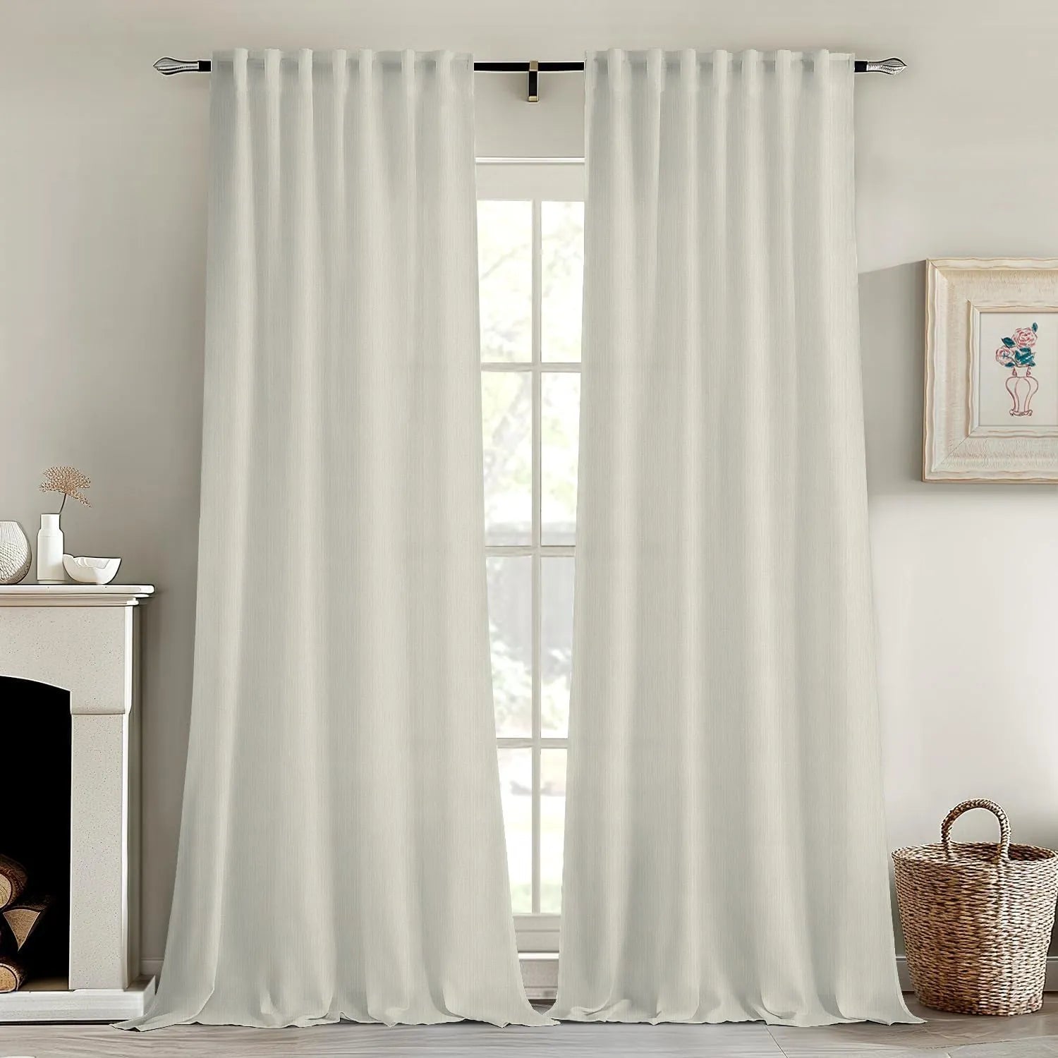 Ivory Vertical Striped