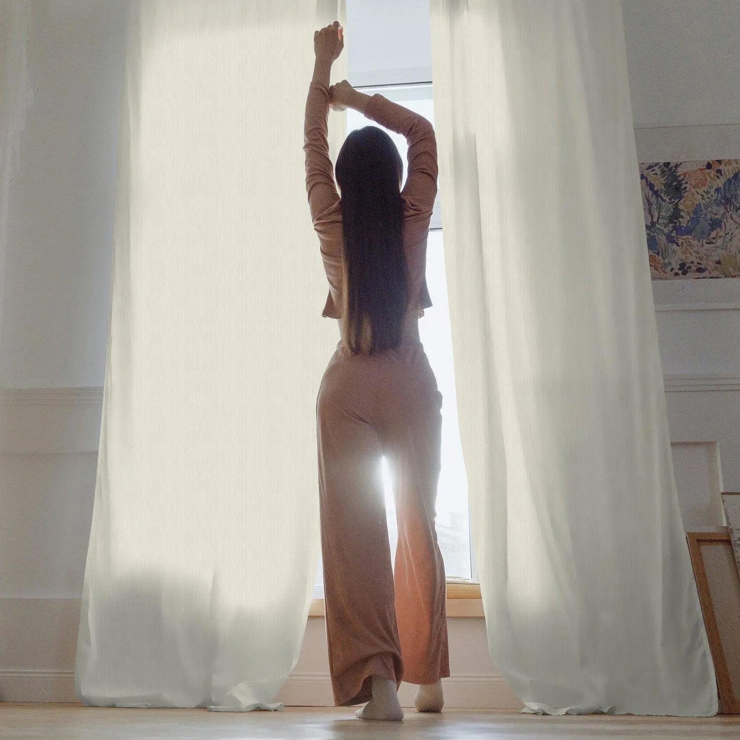 Ivory Vertical Striped