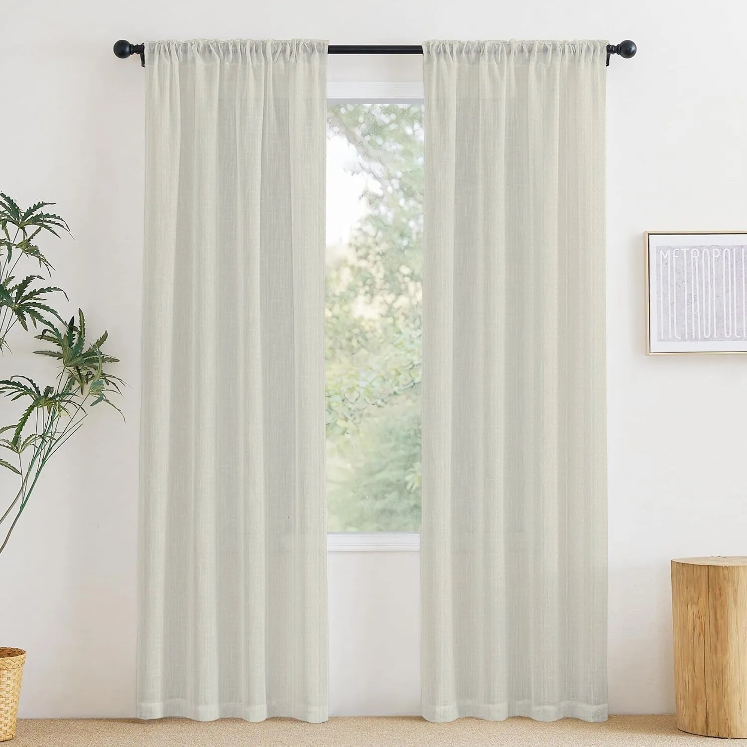 Ivory Vertical Striped