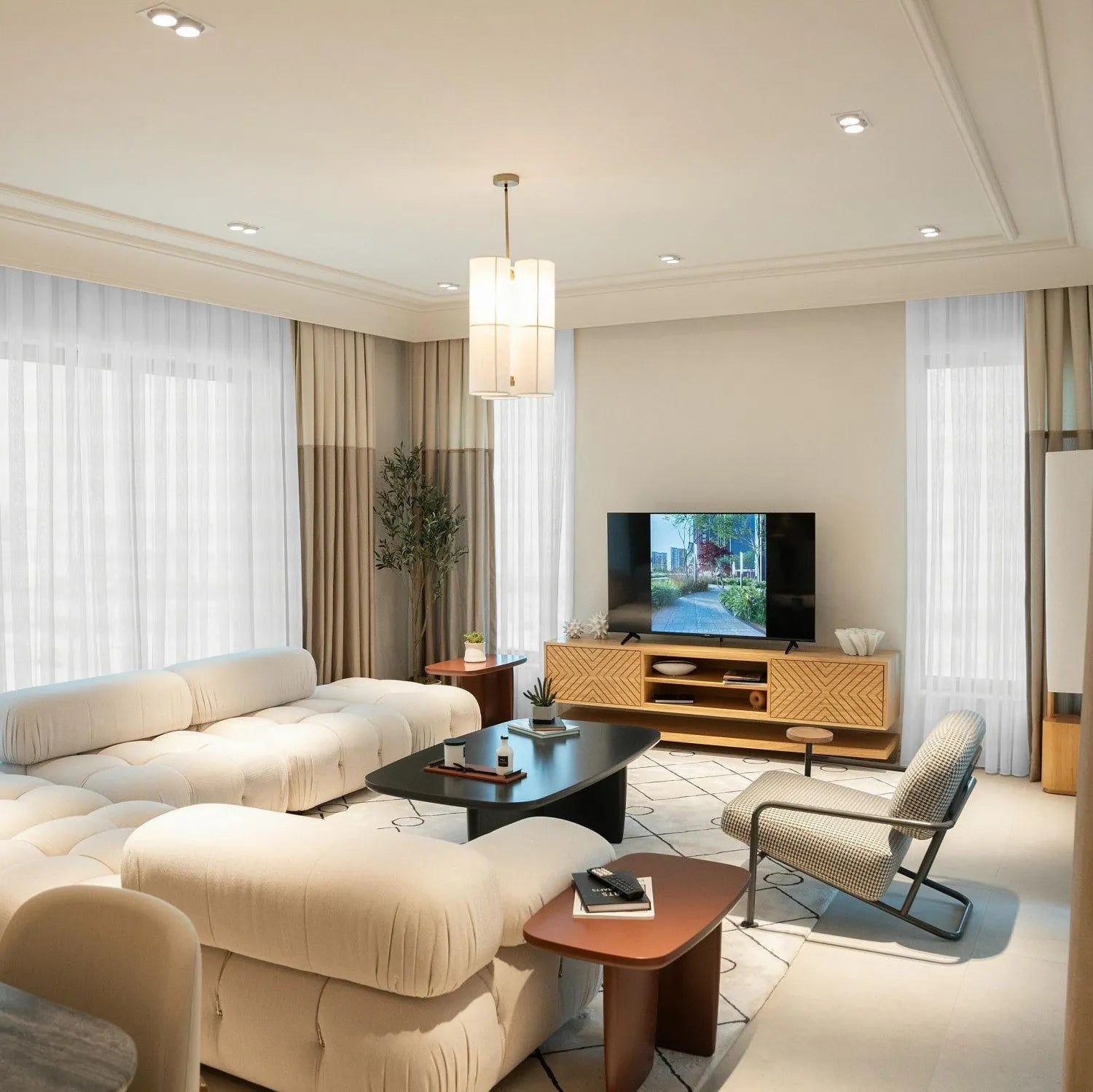 Ivory Vertical Striped