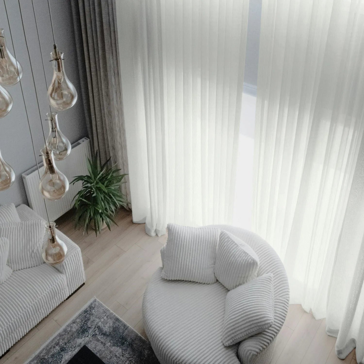 Off White Vertical Striped