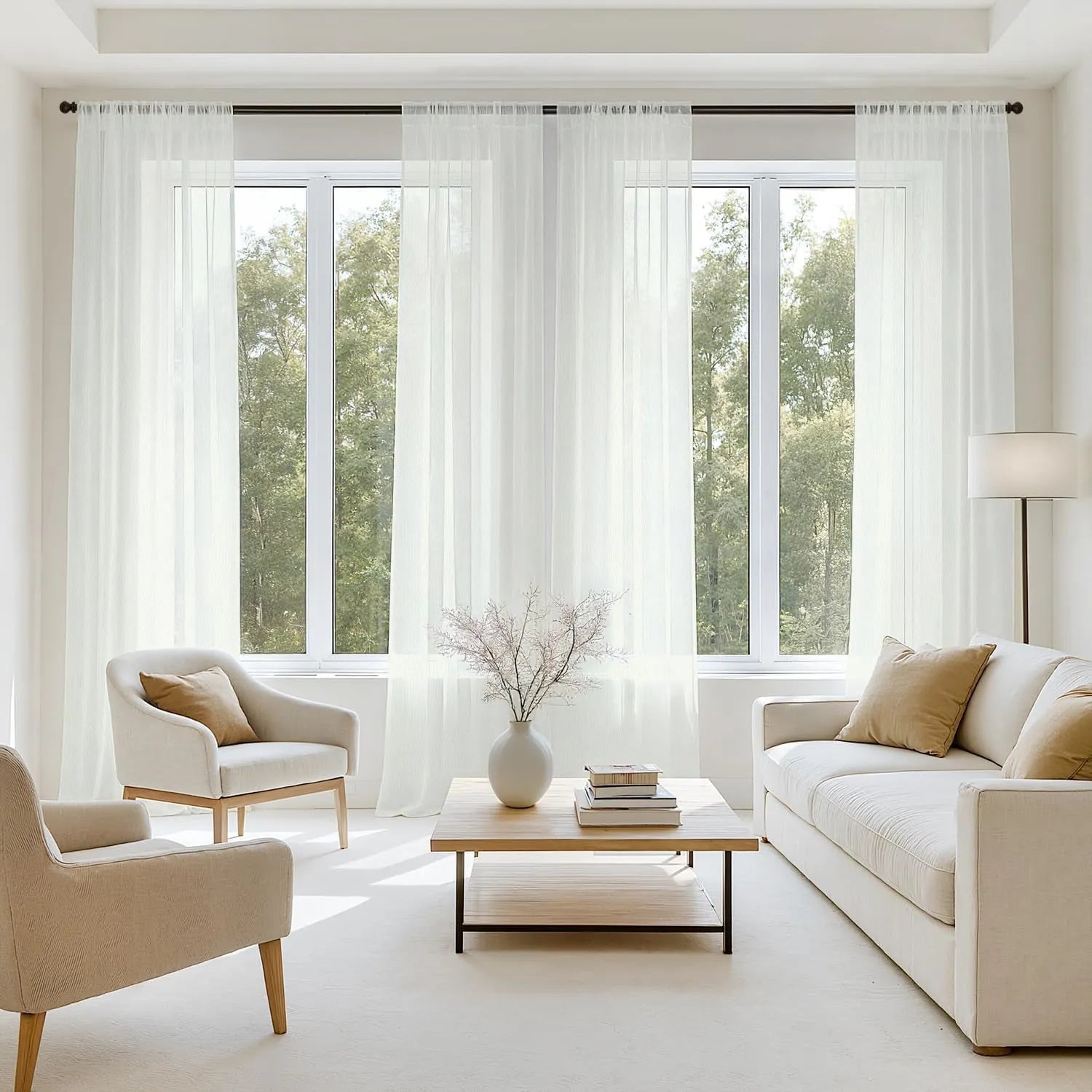 Off White Vertical Striped