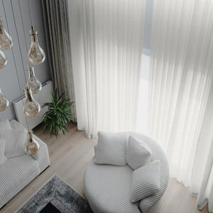 White Vertical Striped