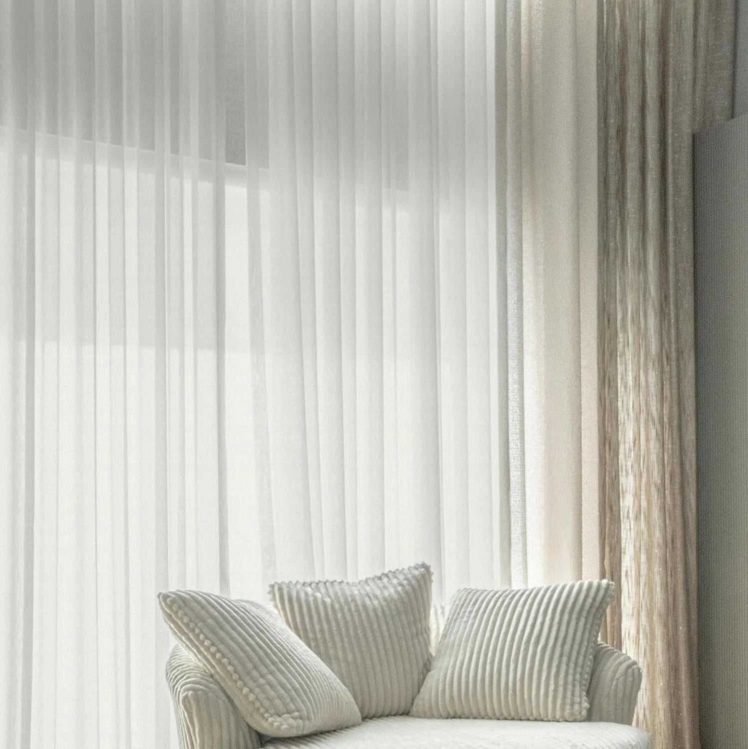 White Vertical Striped