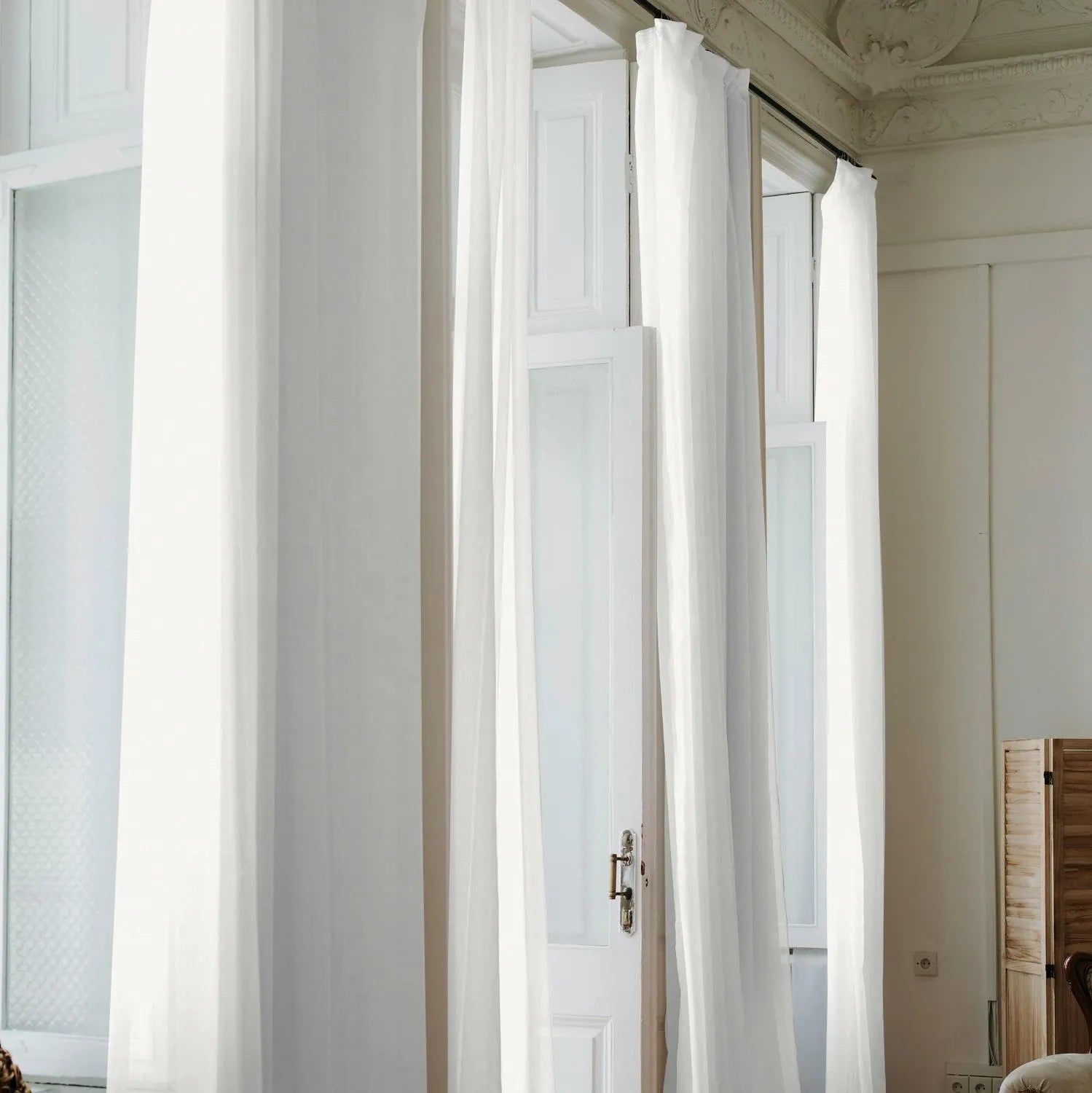 White Vertical Striped