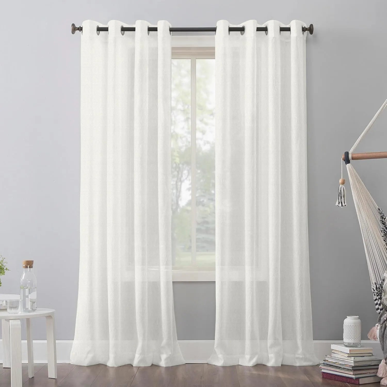 White Vertical Striped