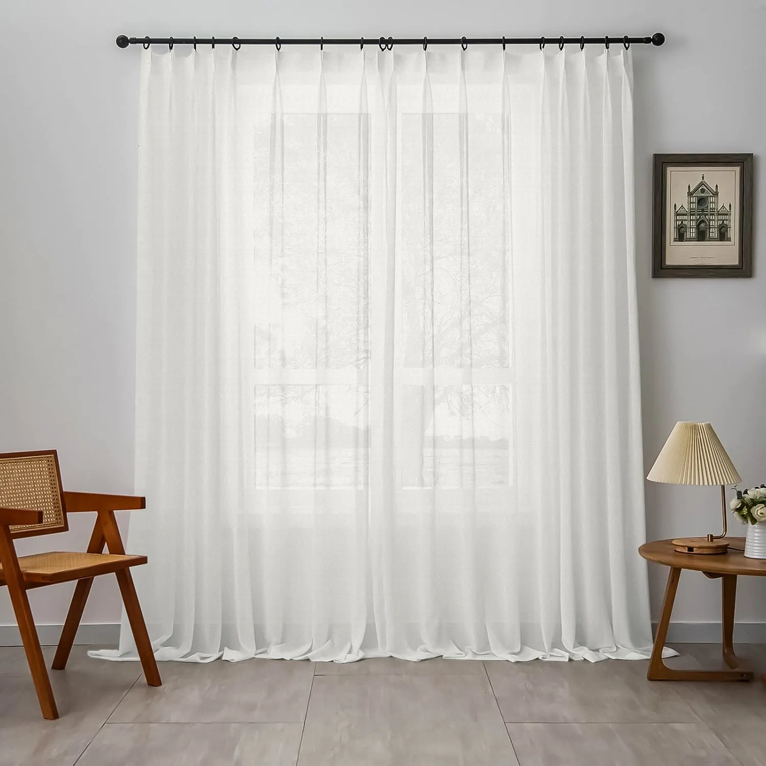 White Vertical Striped