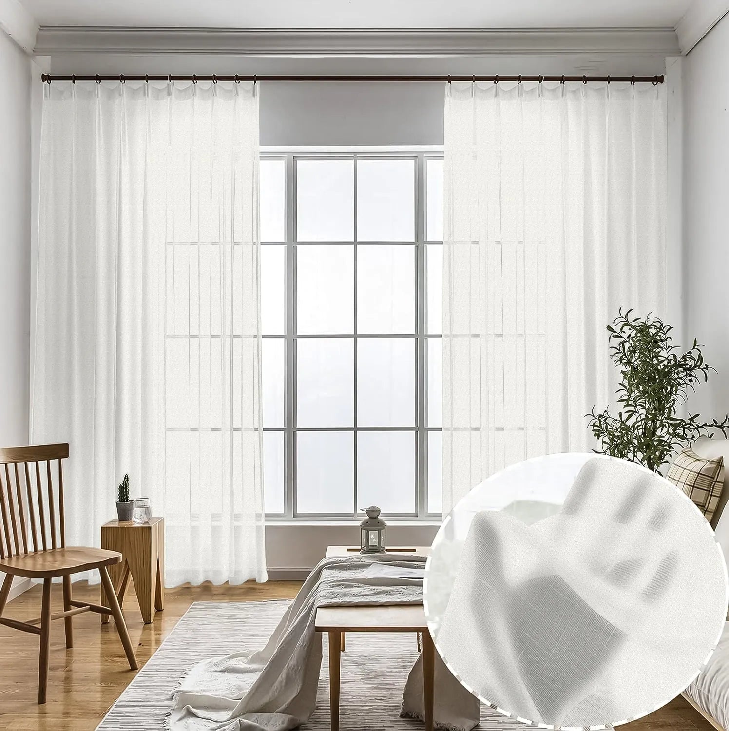 White Vertical Striped