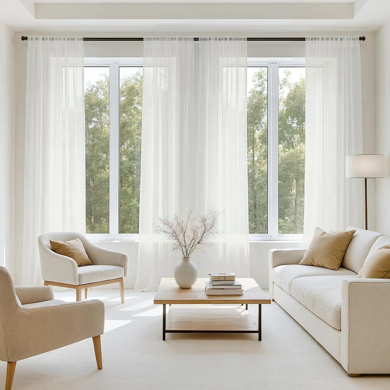 White Vertical Striped