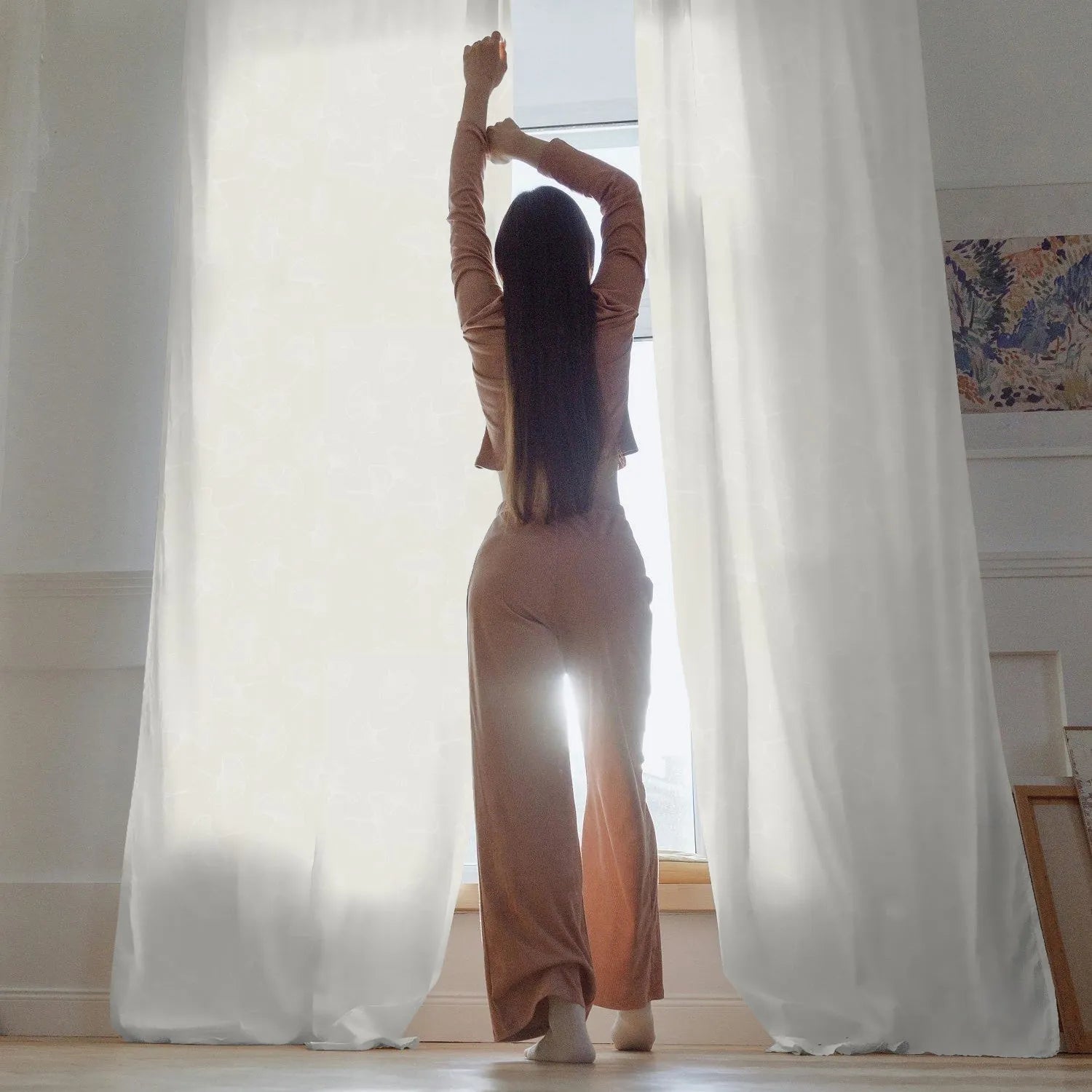 White Ginkgo Leaf Pattern