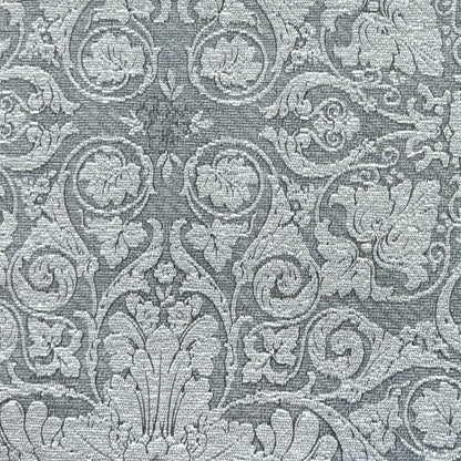 Y607 Linen Classic Baroque Jacquard Blackout Flat Panel Curtains